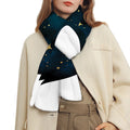 Moon And Stars Wolf Spirit Print Scarf