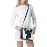 Moon And Stars Wolf Spirit Print Shoulder Handbag