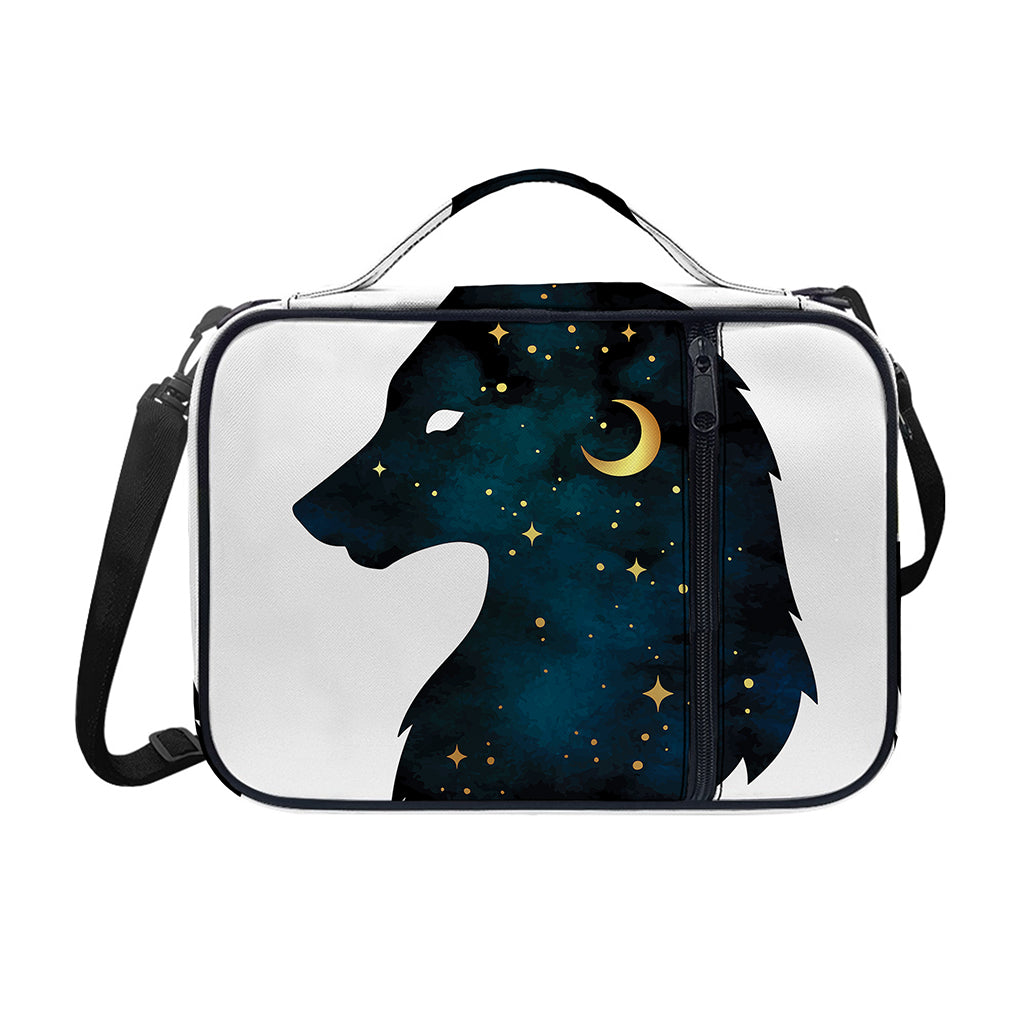 Moon And Stars Wolf Spirit Print Shoulder Strap Bible Bag
