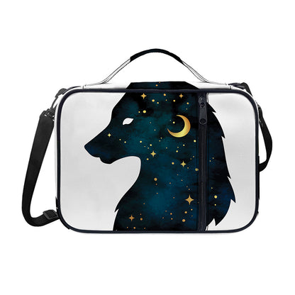 Moon And Stars Wolf Spirit Print Shoulder Strap Bible Bag