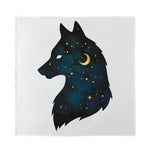Moon And Stars Wolf Spirit Print Silk Bandana