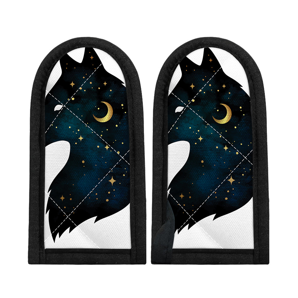 Moon And Stars Wolf Spirit Print Skillet Handle Cover