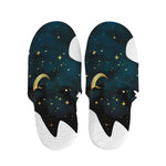 Moon And Stars Wolf Spirit Print Slippers