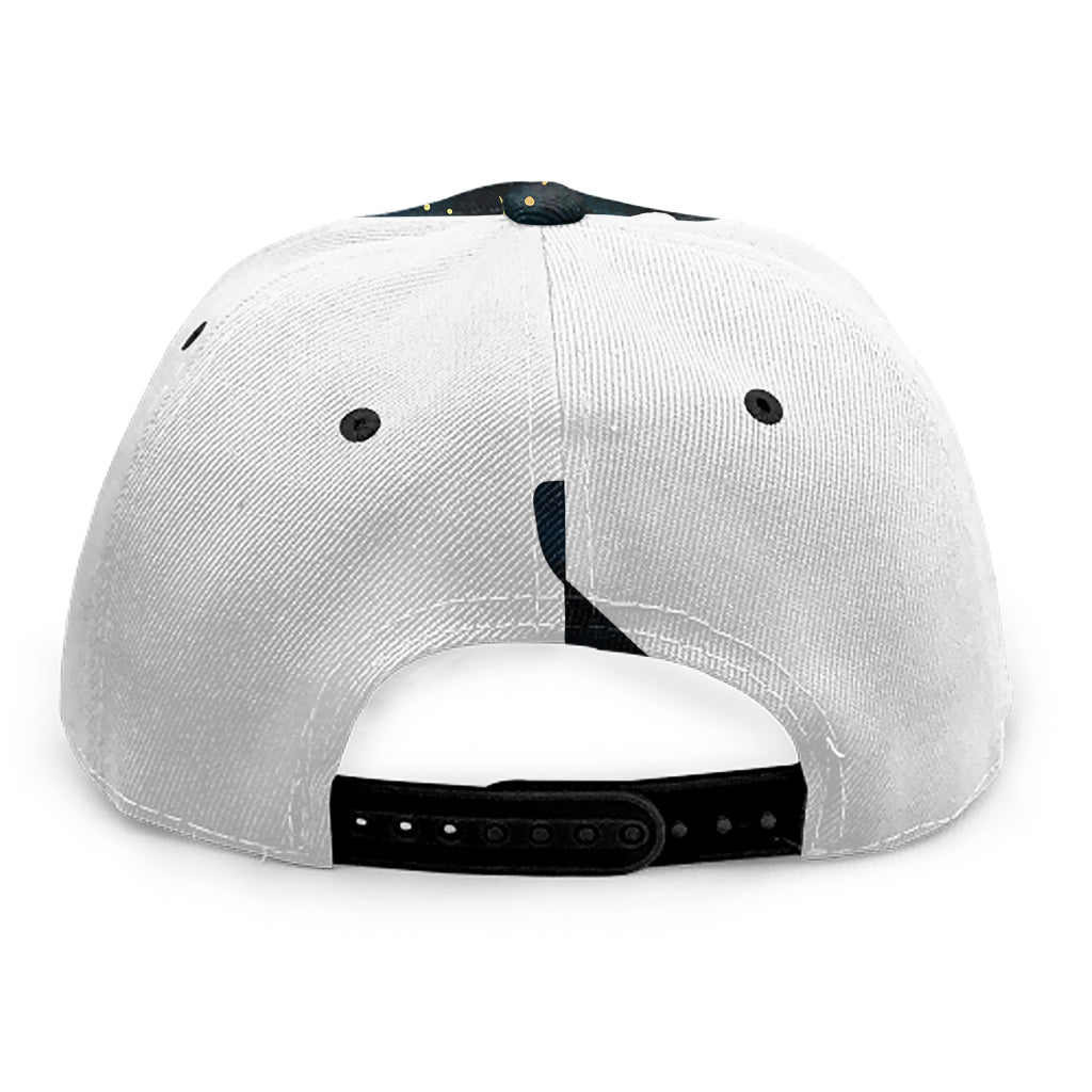 Moon And Stars Wolf Spirit Print Snapback Cap