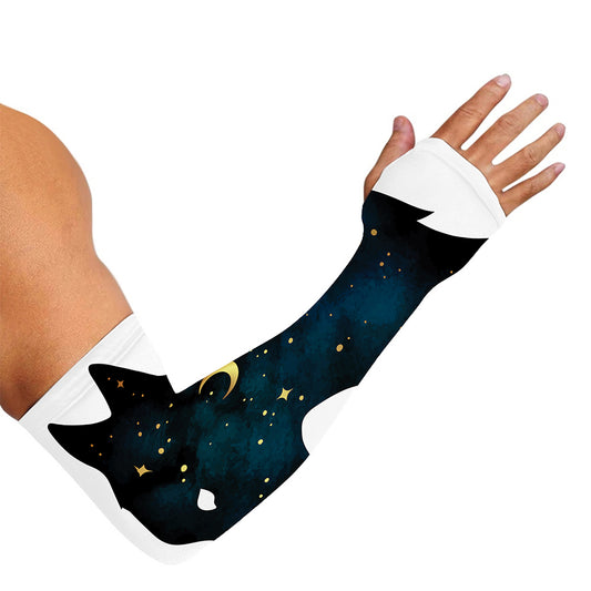 Moon And Stars Wolf Spirit Print Sun Protection Arm Sleeves