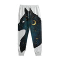 Moon And Stars Wolf Spirit Print Sweatpants