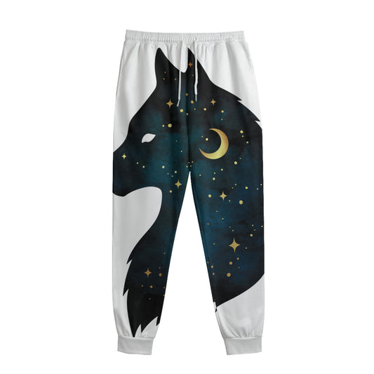 Moon And Stars Wolf Spirit Print Sweatpants