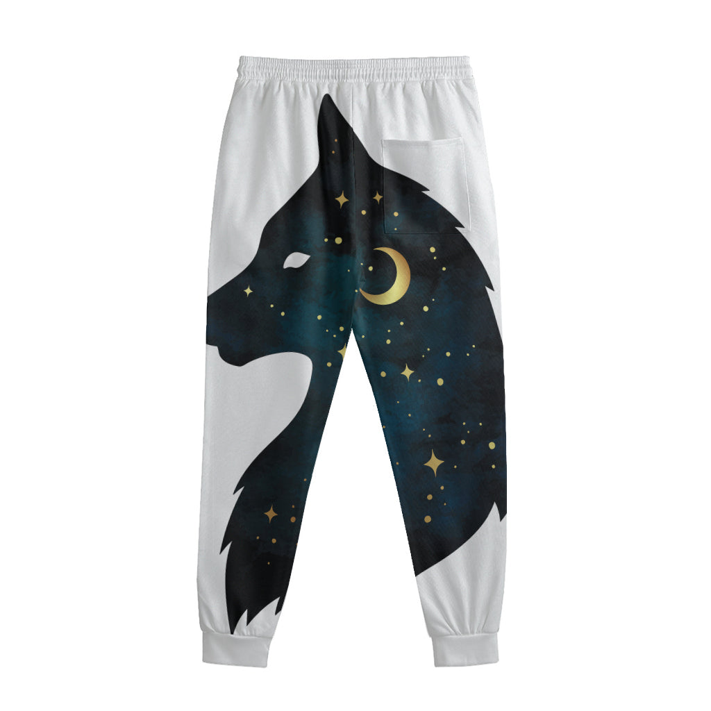 Moon And Stars Wolf Spirit Print Sweatpants