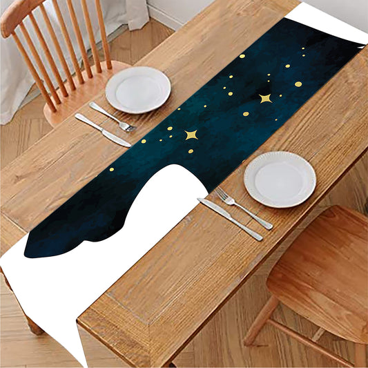 Moon And Stars Wolf Spirit Print Table Runner