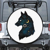 Moon And Stars Wolf Spirit Print Tire Cover With Camera Hole