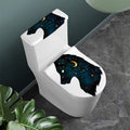 Moon And Stars Wolf Spirit Print Toilet Lid And Tank Cover Set
