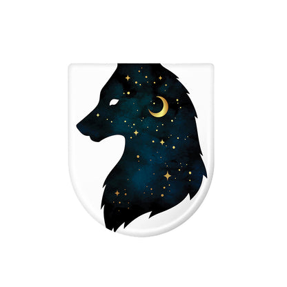Moon And Stars Wolf Spirit Print Toilet Lid Cover