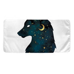 Moon And Stars Wolf Spirit Print Towel