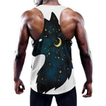 Moon And Stars Wolf Spirit Print Training Tank Top