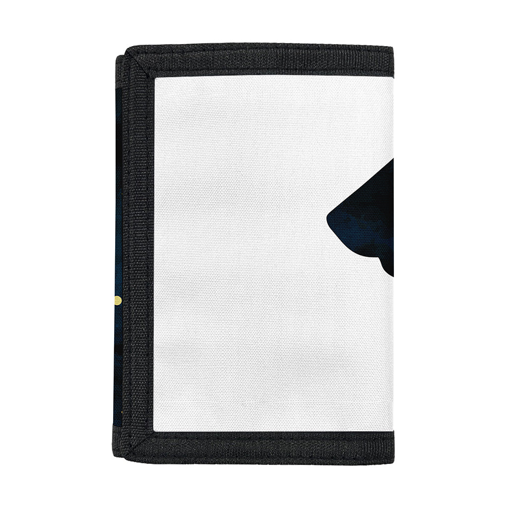 Moon And Stars Wolf Spirit Print Trifold Wallet