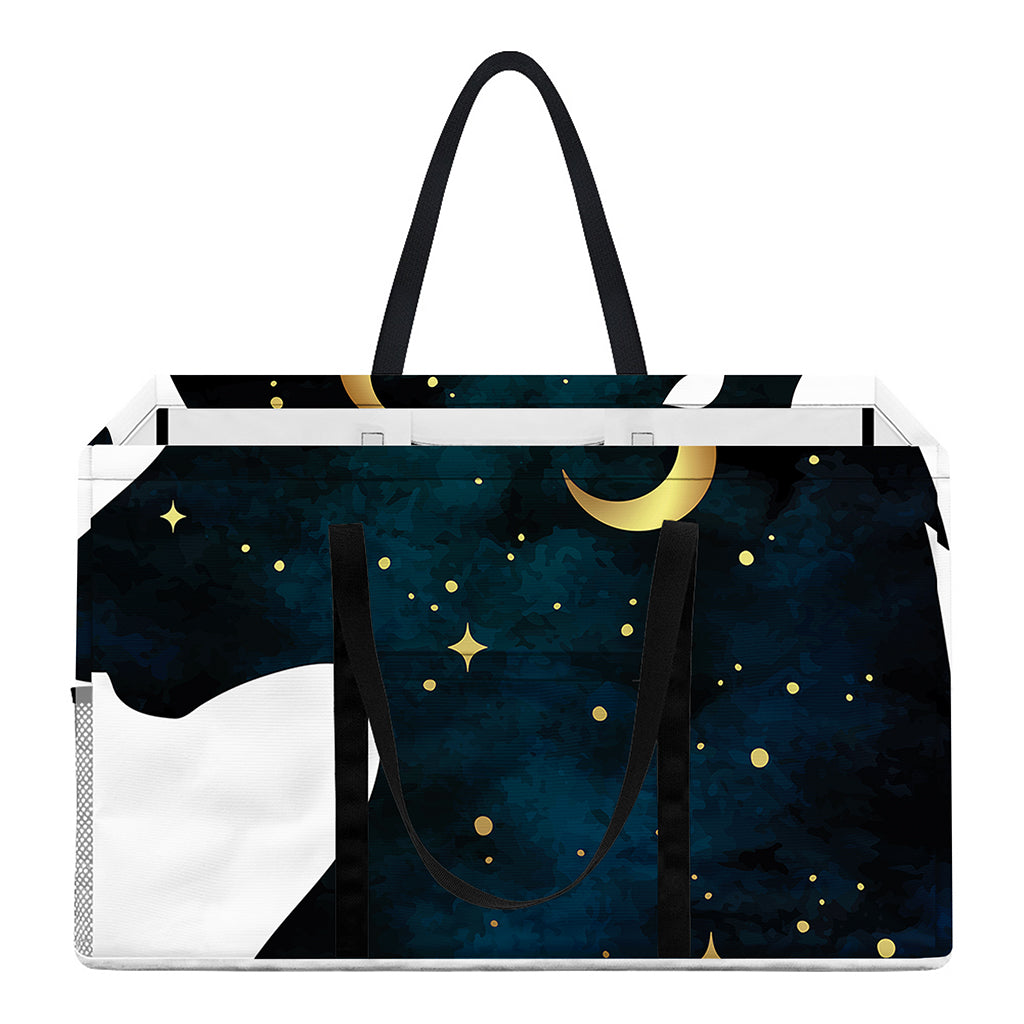 Moon And Stars Wolf Spirit Print Utility Tote Bag