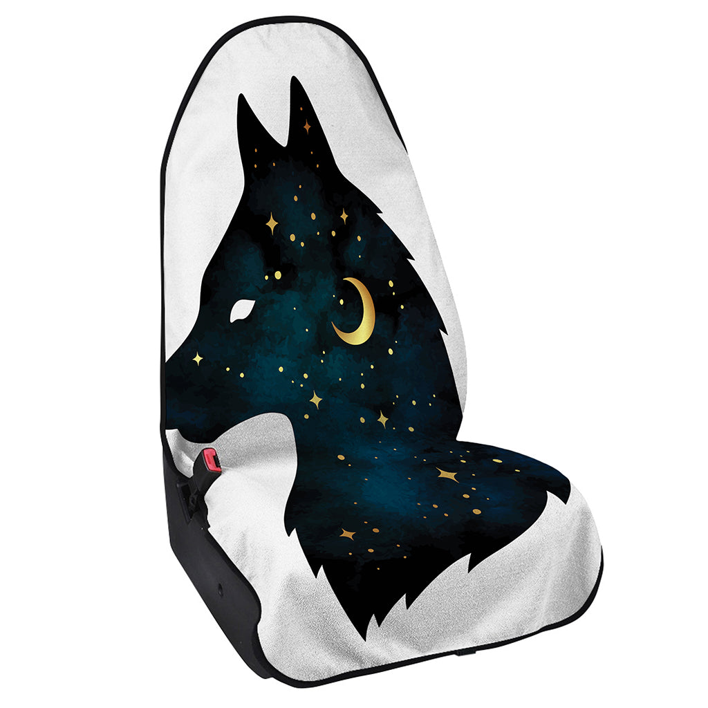 Moon And Stars Wolf Spirit Print Waterproof Car Seat Cover