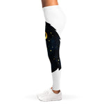 Moon And Stars Wolf Spirit Print Women's Leggings