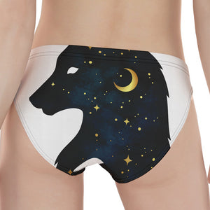 Moon And Stars Wolf Spirit Print Women's Panties