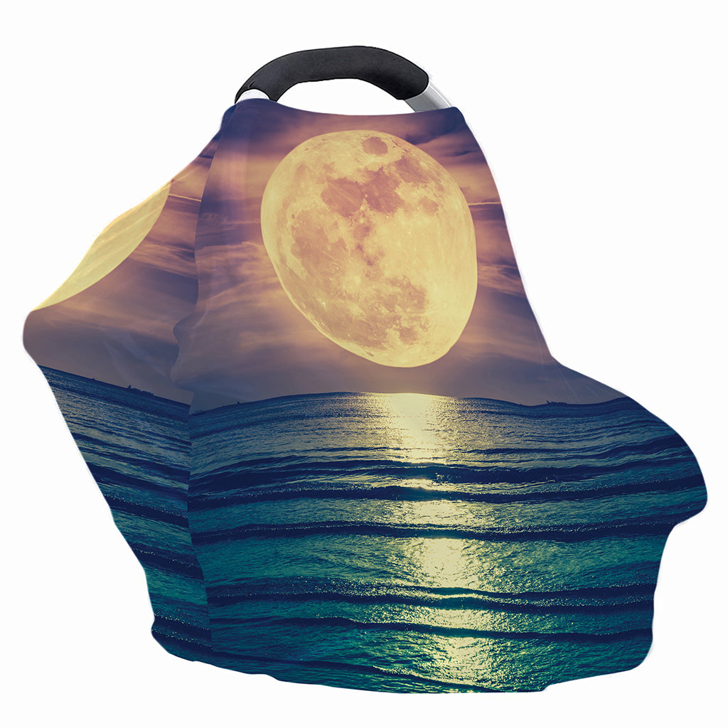 Moon Beach Print Baby Seat Cover