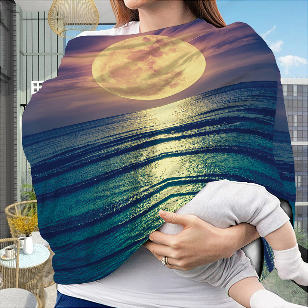 Moon Beach Print Baby Seat Cover