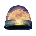 Moon Beach Print Beanie