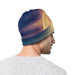 Moon Beach Print Beanie