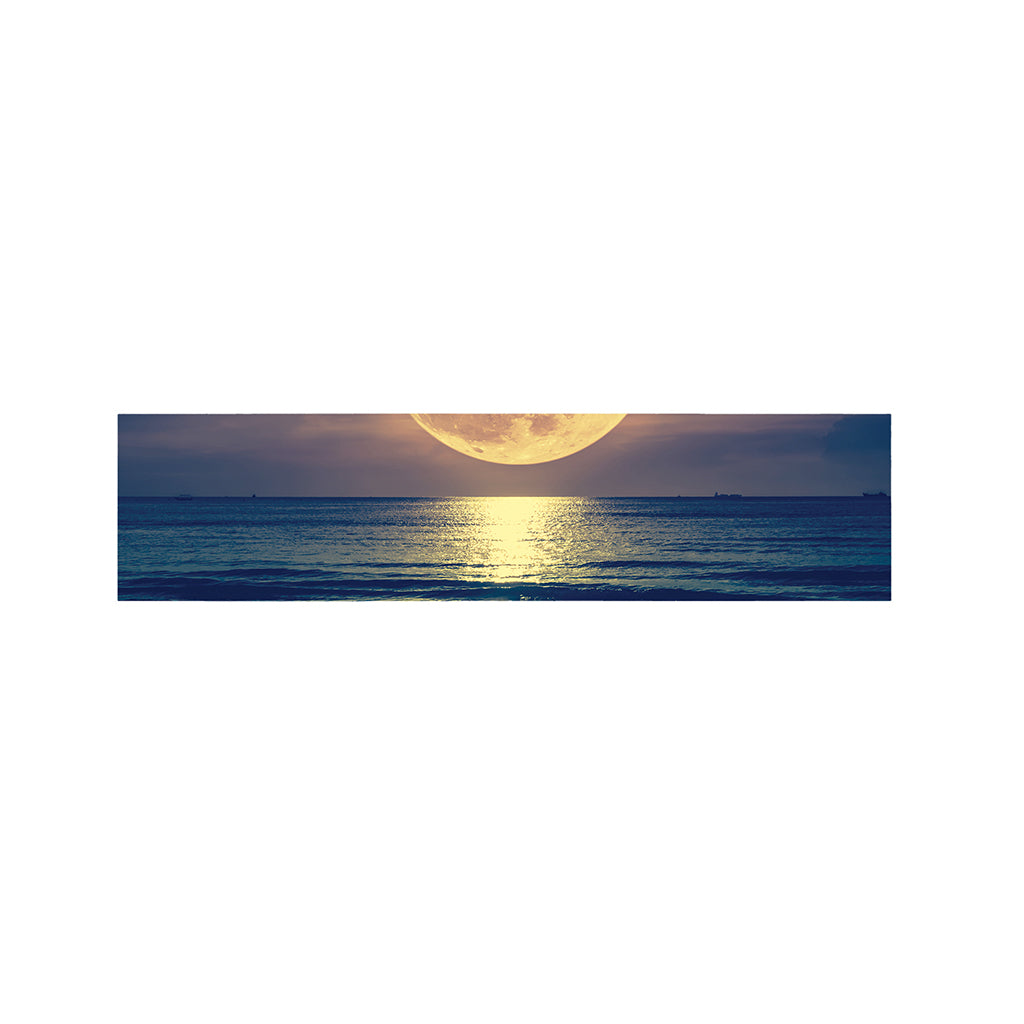 Moon Beach Print Bed Runner