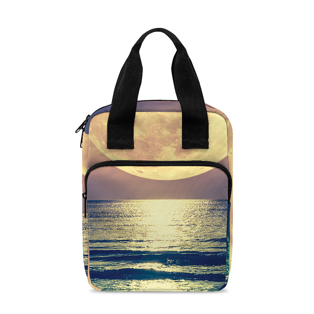 Moon Beach Print Bible Tote Bag