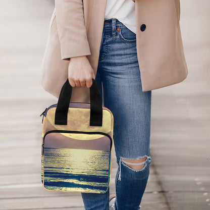Moon Beach Print Bible Tote Bag
