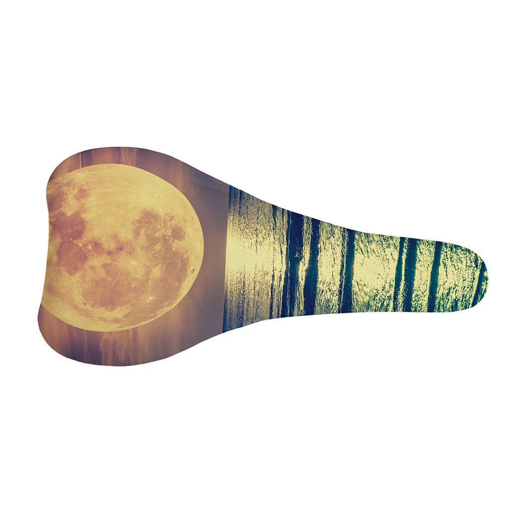 Moon Beach Print Bicycle Seat Cover