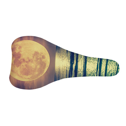 Moon Beach Print Bicycle Seat Cover