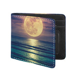 Moon Beach Print Bifold Wallet