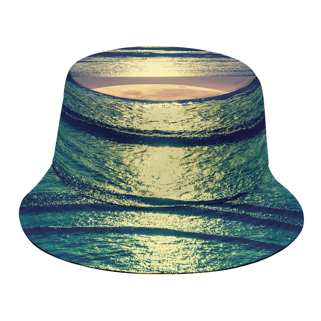 Moon Beach Print Bucket Hat