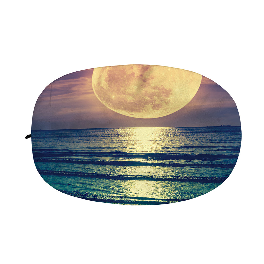 Moon Beach Print Car Side Mirror Covers