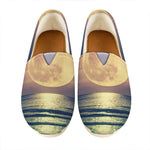 Moon Beach Print Casual Shoes