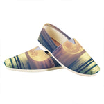 Moon Beach Print Casual Shoes
