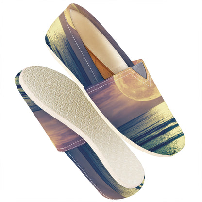 Moon Beach Print Casual Shoes
