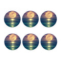 Moon Beach Print Coaster Set