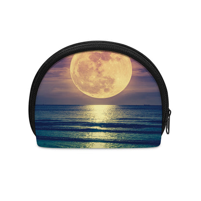 Moon Beach Print Coin Purse