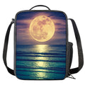Moon Beach Print Crossbody Lunch Bag