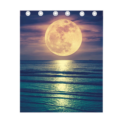 Moon Beach Print Curtain