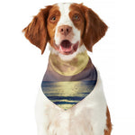 Moon Beach Print Dog Bandana