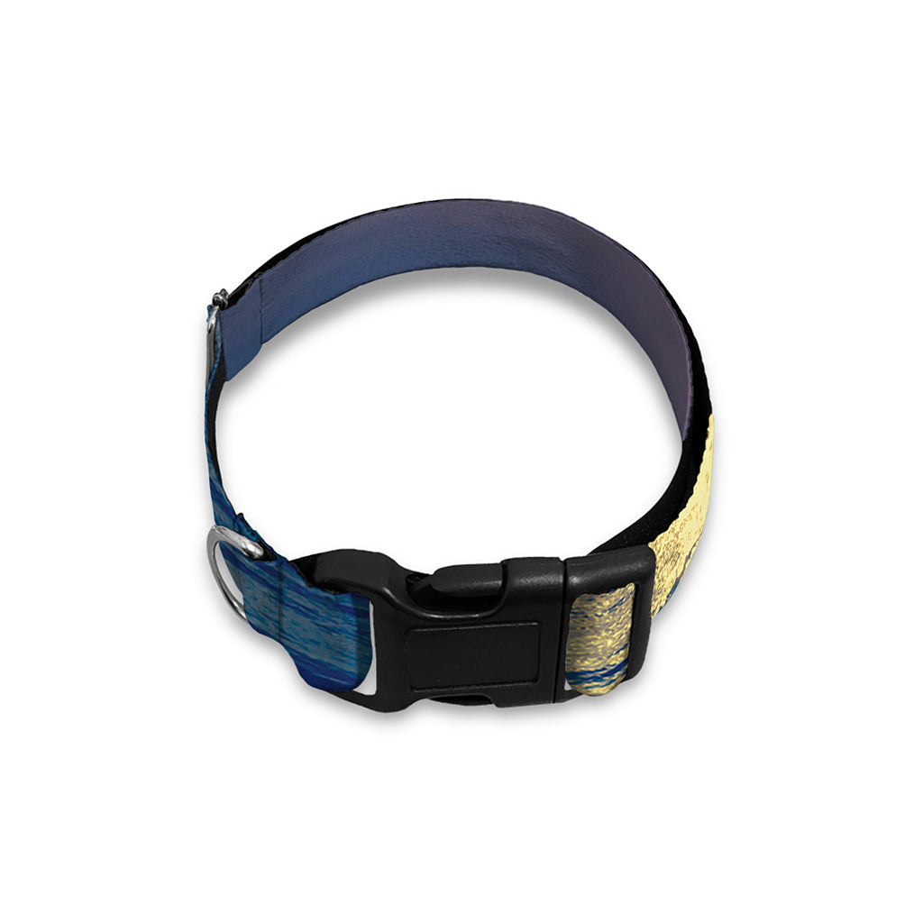 Moon Beach Print Dog Collar
