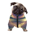 Moon Beach Print Dog Zip Up Jacket
