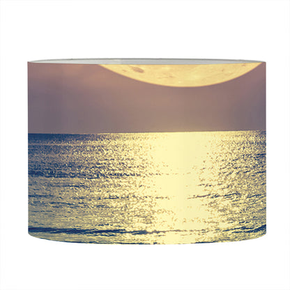 Moon Beach Print Drum Lamp Shade