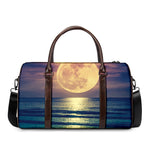 Moon Beach Print Duffle Bag
