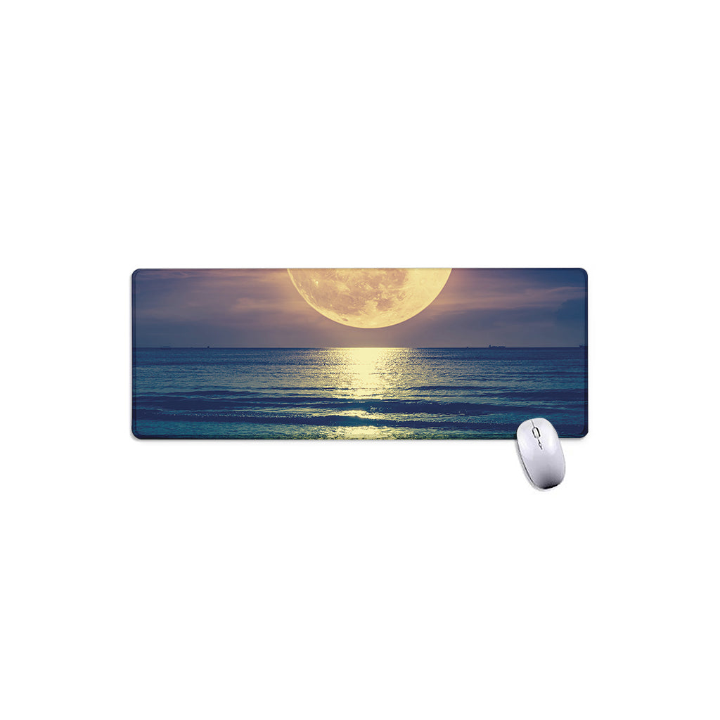 Moon Beach Print Extended Mouse Pad