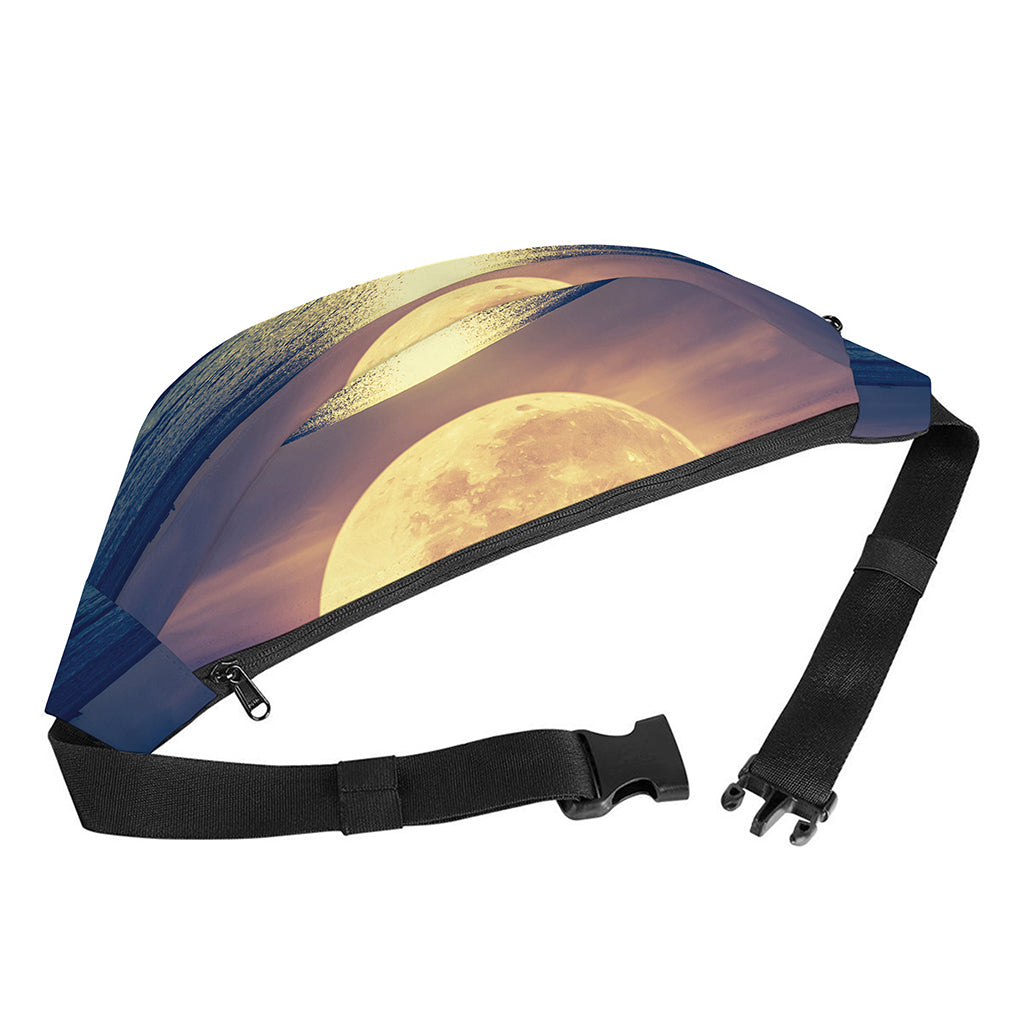 Moon Beach Print Fanny Pack