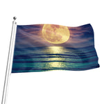 Moon Beach Print Flag